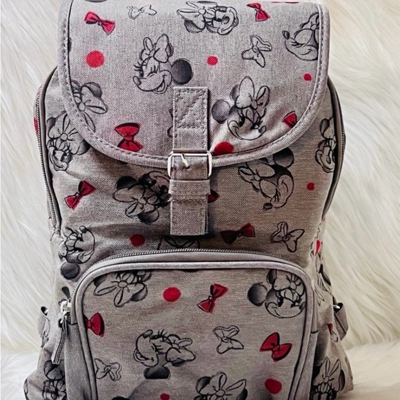 Minnie Backpack - Grey with bows and polka dots - Picture 2 of 6